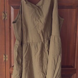 Lucy and Yak Faye Dress in Green Plus Size